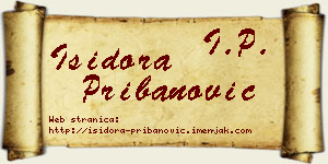 Isidora Pribanović vizit kartica